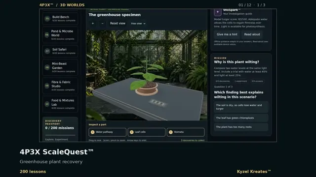Frame from the ScaleQuest development showcase