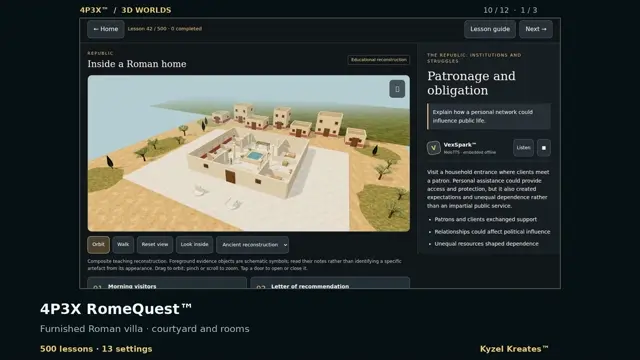 Frame from the RomeQuest development showcase