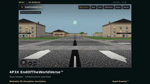 Frame from the EndOfTheWorldVerse development showcase