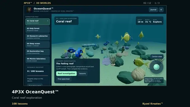 Frame from the OceanQuest development showcase