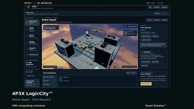 Frame from the LogicCity development showcase